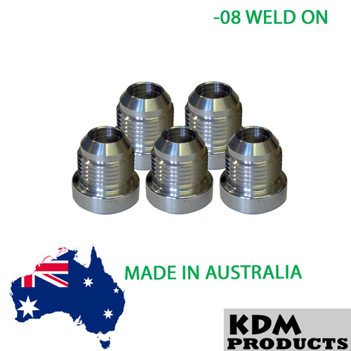 Aluminium Alloy Weld On Fitting 5 pack Dash -8 AN / JIC 999-08